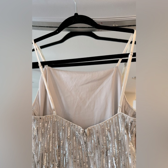NEW! Champagne Shimmy Evening Dress. - Picture 6 of 8